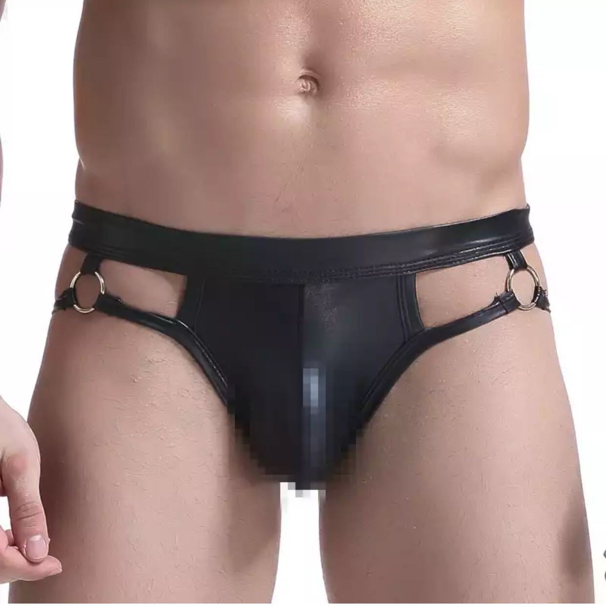 Sexy Men Thongs Mens Leather Thongs G Strings Backless Underwear