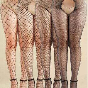 Crotchless net stockings
